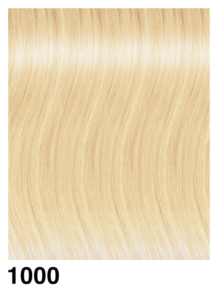 BELLE/M Set da 2 pezzi in capelli naturali lisci con clip