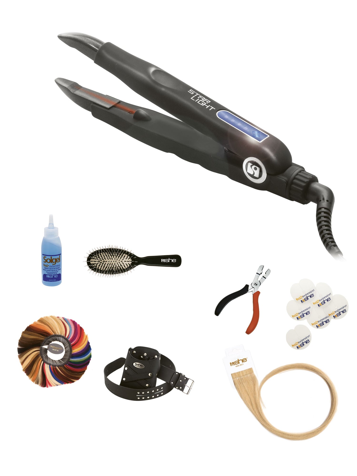 KIT STAR LIGHT Kit per applicazione extension con cheratina
