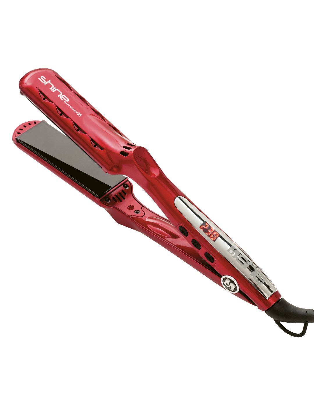 SHINE BLACK TITANIUM 35 110V Piastra per capelli in titanio e nano tormalina